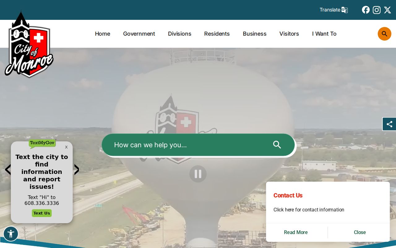 Monroe court records city government contact website