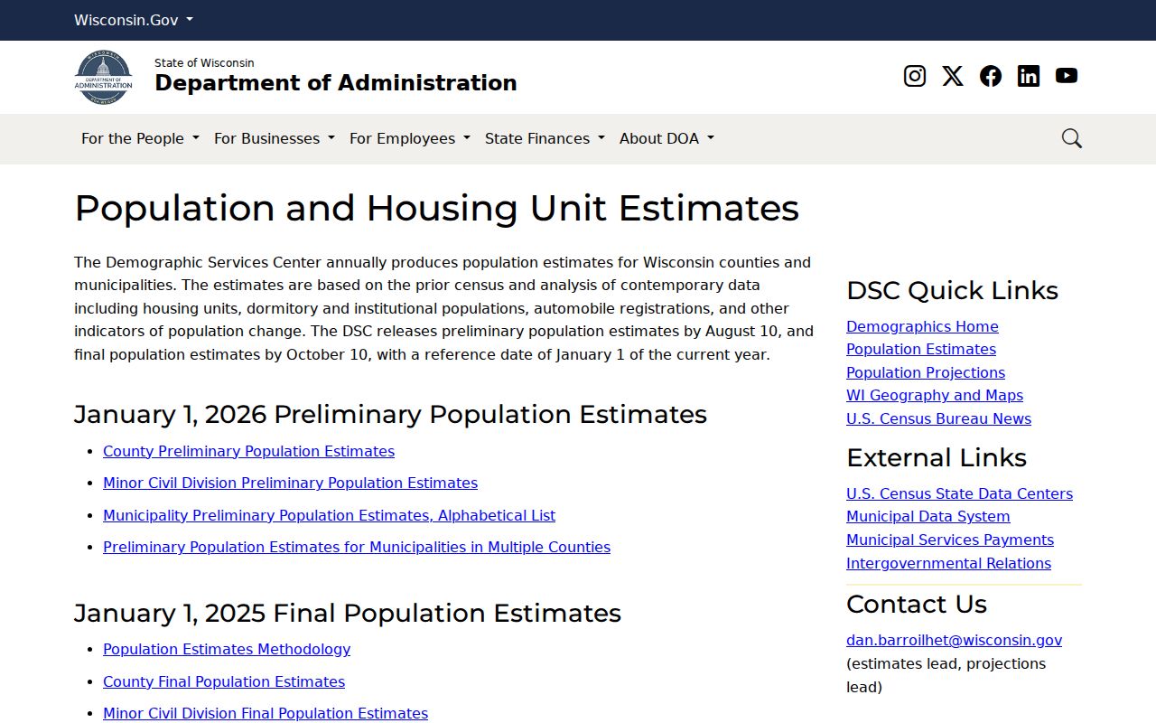 Monroe court records Wisconsin population estimate source